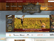 Tablet Screenshot of covecreekoutfitters.com